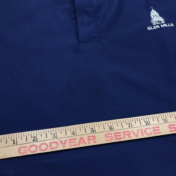 FOOTJOY Golf Windshirt Men XL Navy 1/4 Snap Elastic Waist Cuff Raglan Pullover - Picture 12 of 16